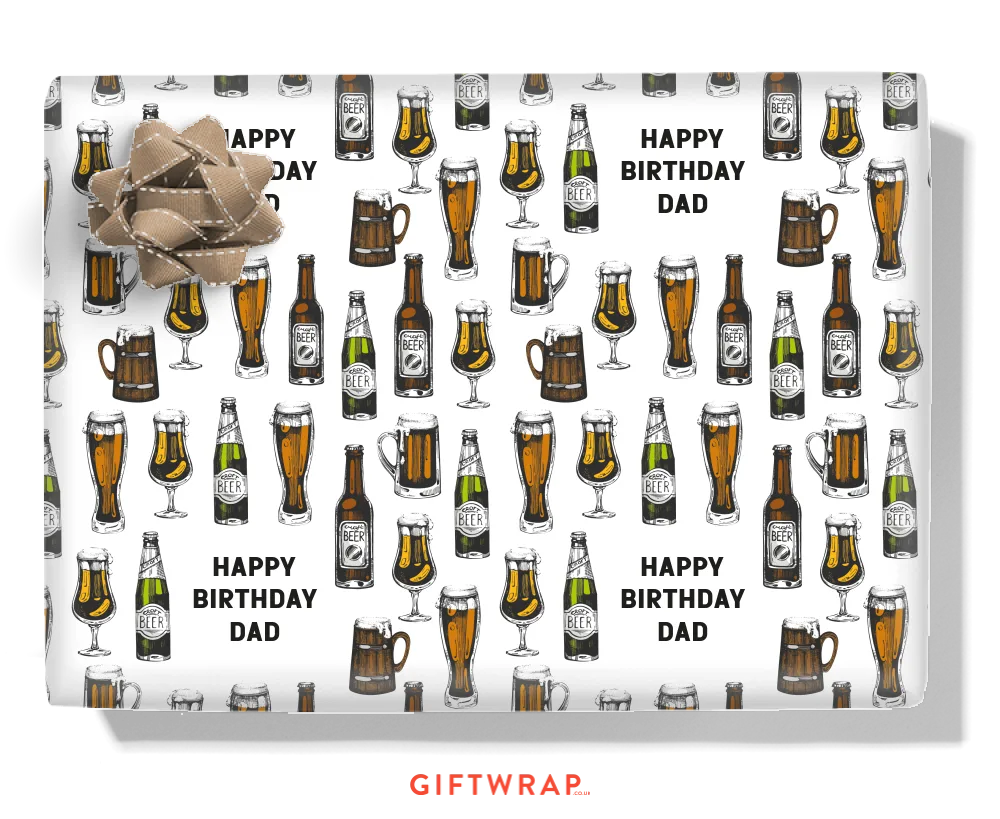Beer Personalised Wrapping Paper
