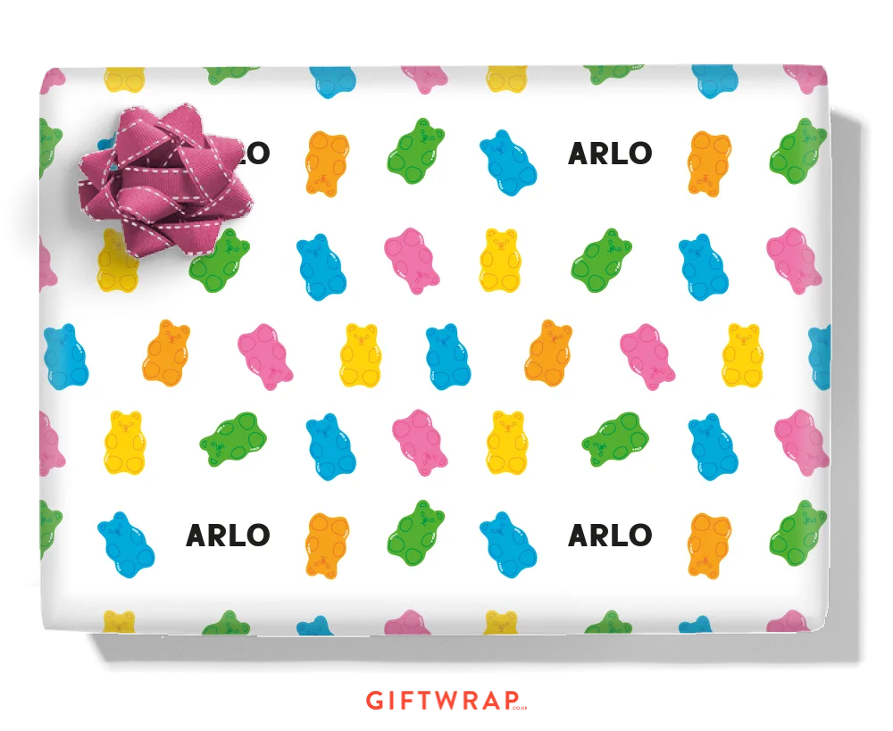 Gummy Bears Personalised Wrapping Paper