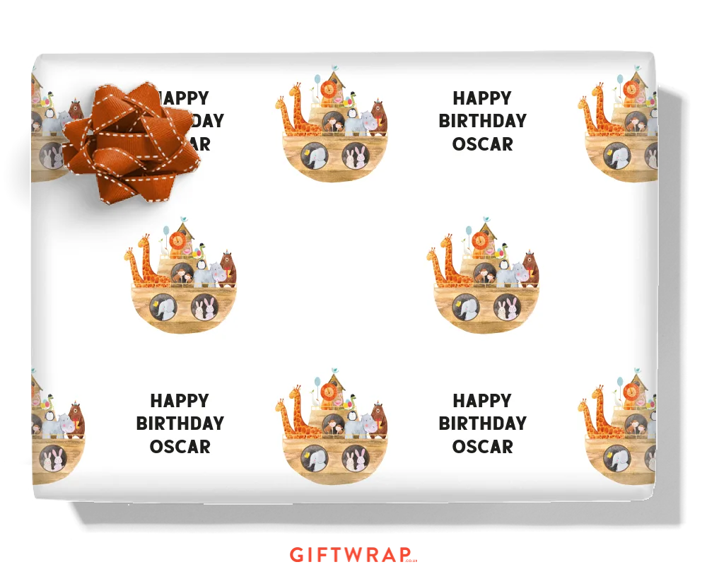Noahs Ark Personalised Wrapping Paper