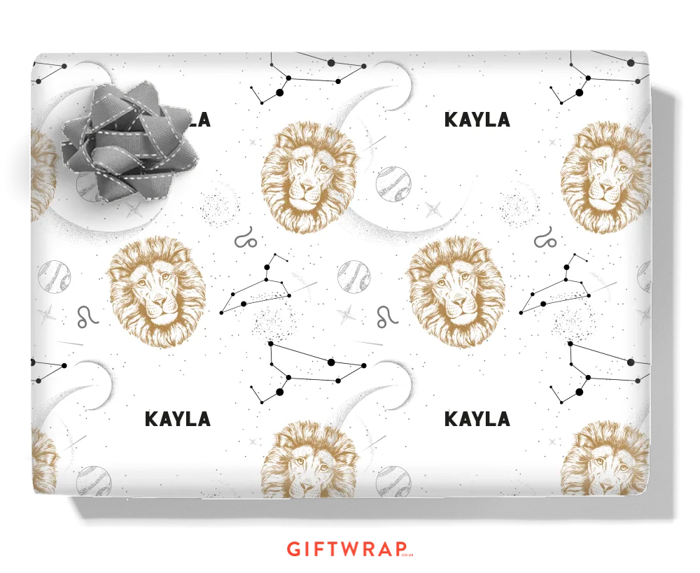 Leo Personalised Wrapping Paper