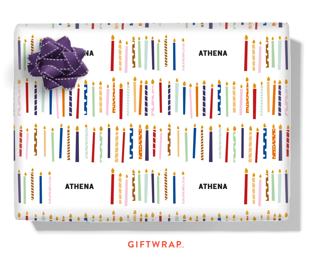 Candles Personalised Wrapping Paper