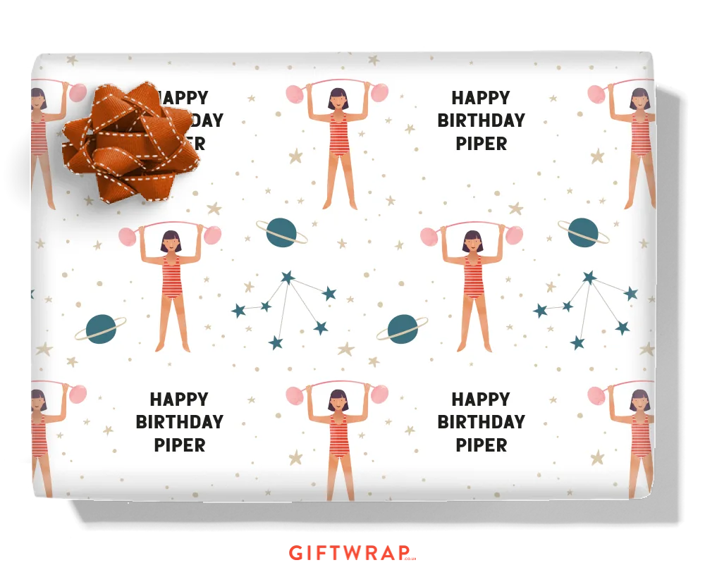 Cute Libra Personalised Wrapping Paper