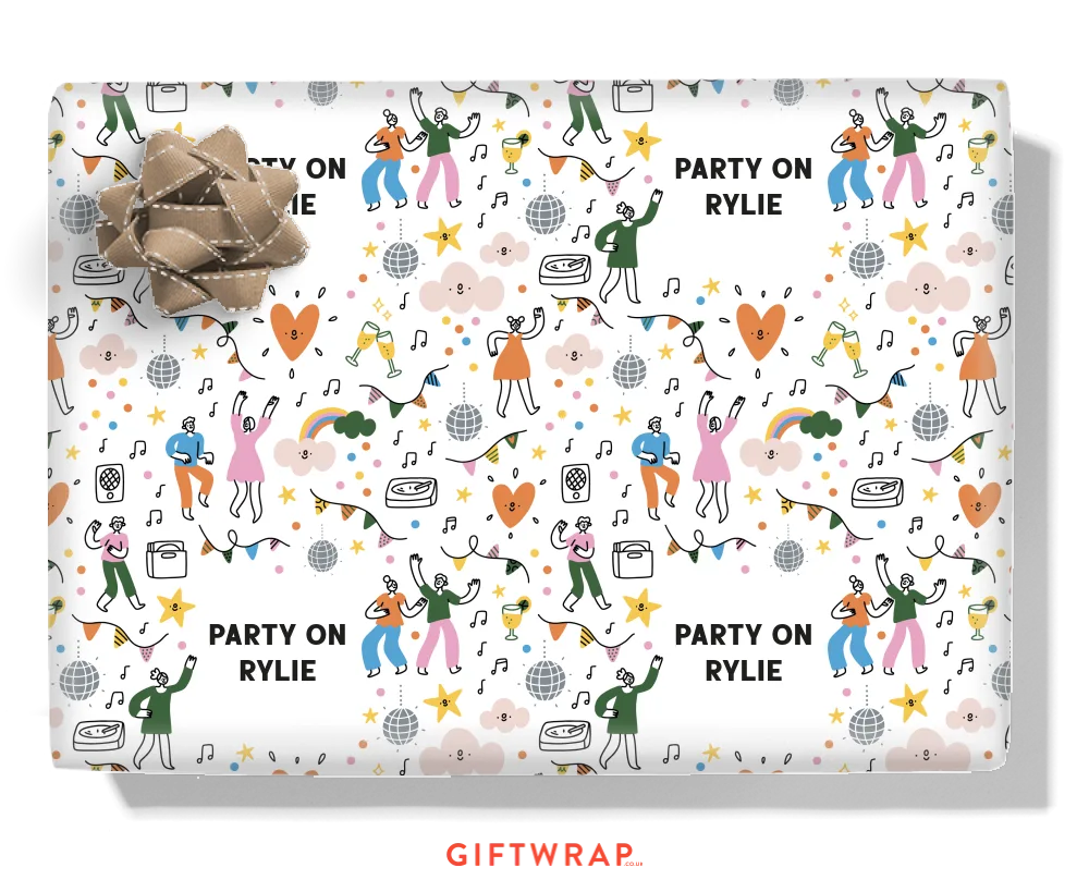Party Personalised Wrapping Paper