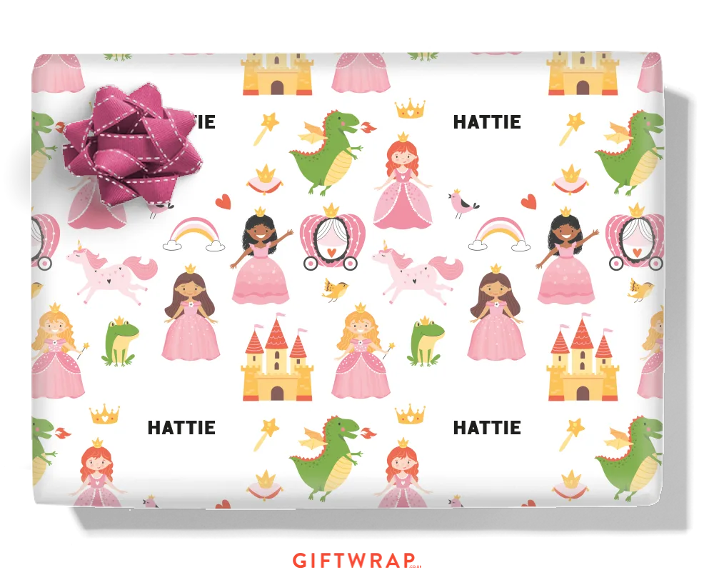 Princesses Personalised Wrapping Paper