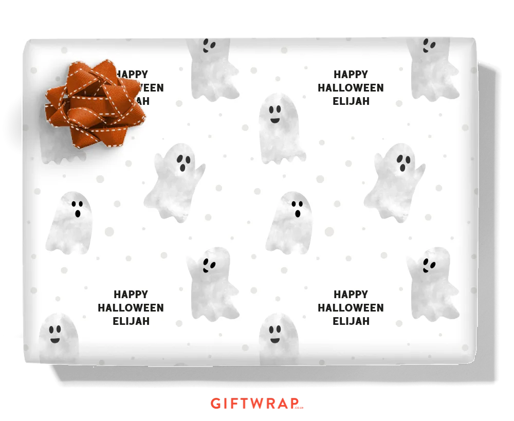 Ghosts Personalised Wrapping Paper