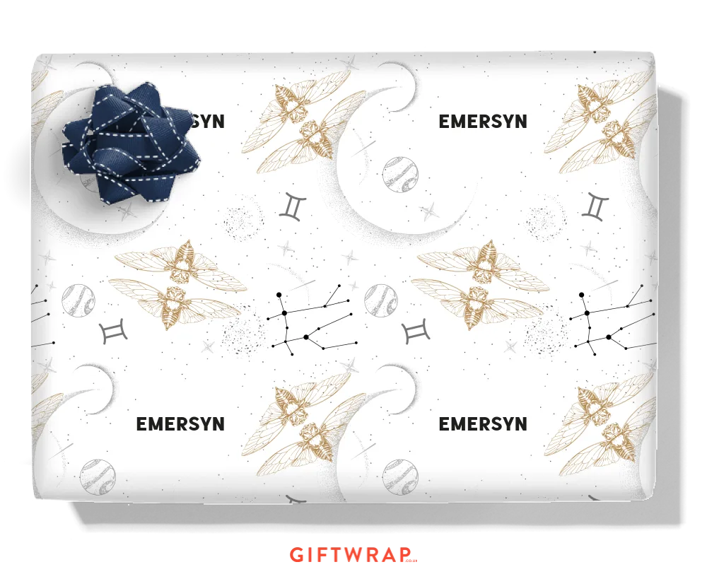 Gemini Personalised Wrapping Paper