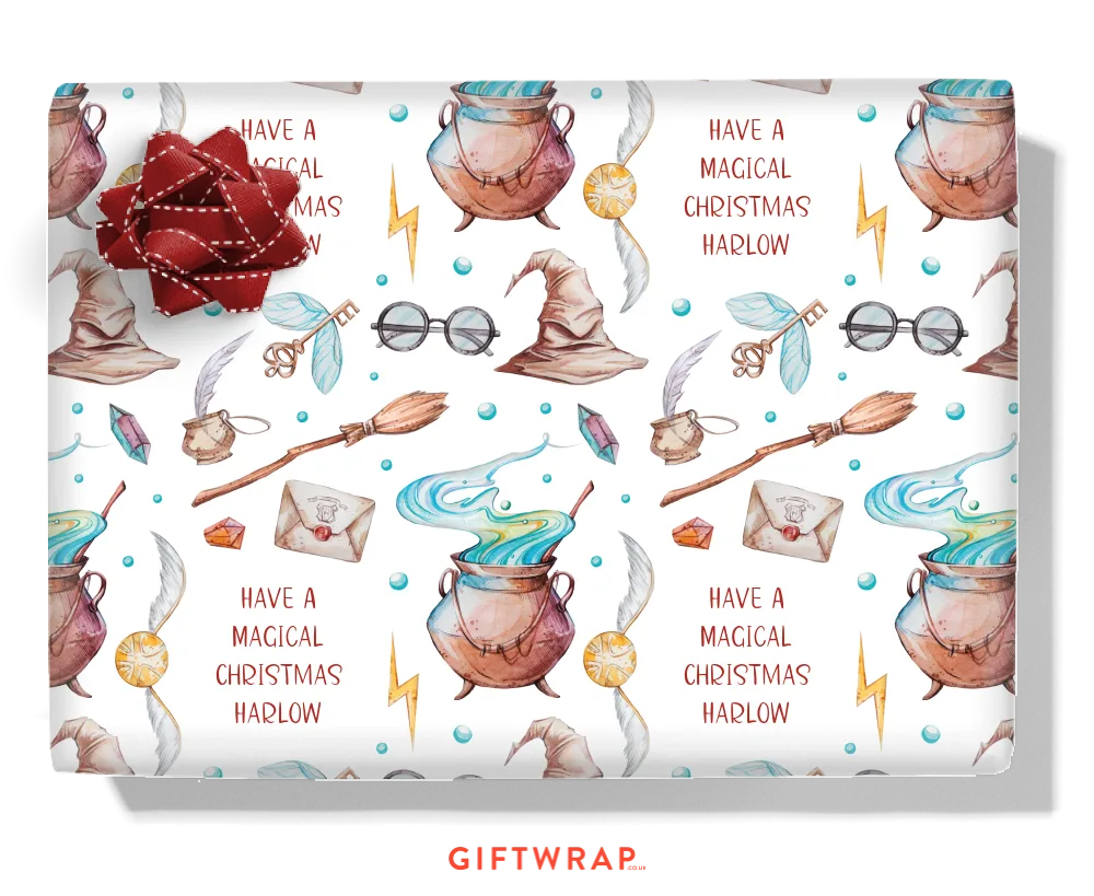Wizard & Witches Personalised Wrapping Paper
