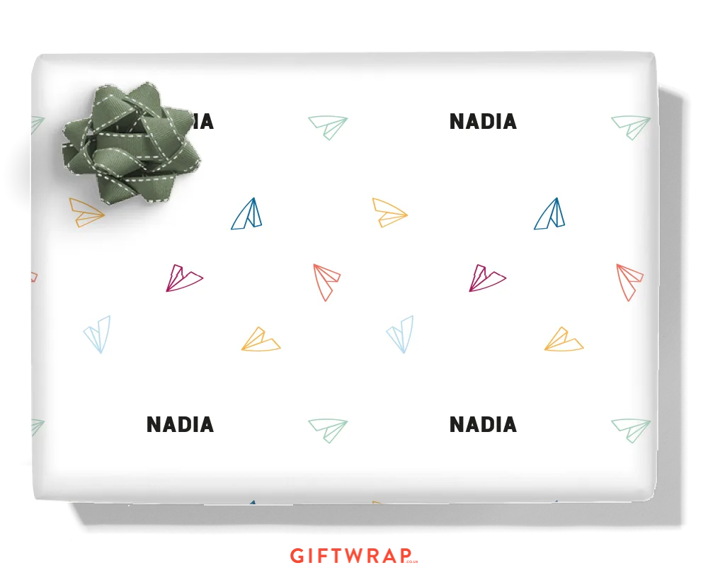 Paper Planes Personalised Wrapping Paper