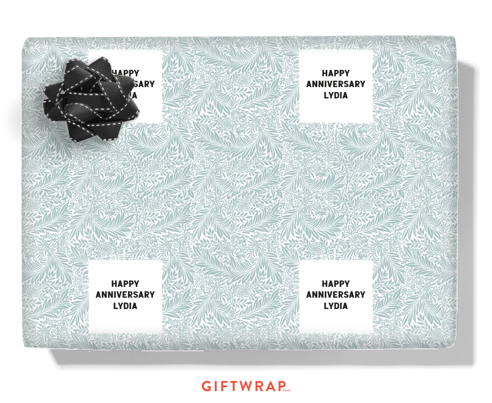English Leaves Personalised Wrapping Paper