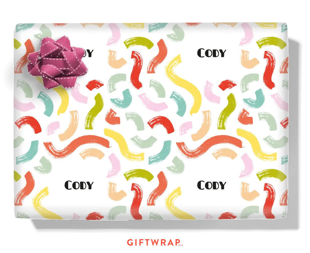 Party Paint Personalised Wrapping Paper