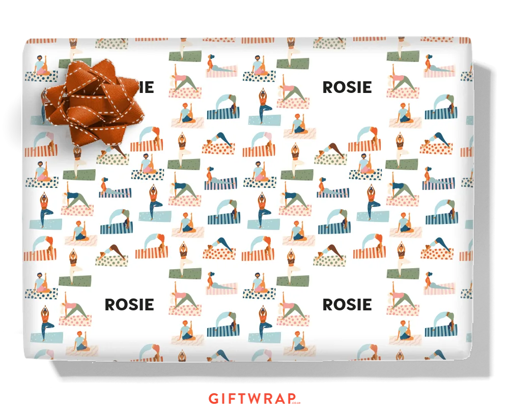 Yoga Personalised Wrapping Paper