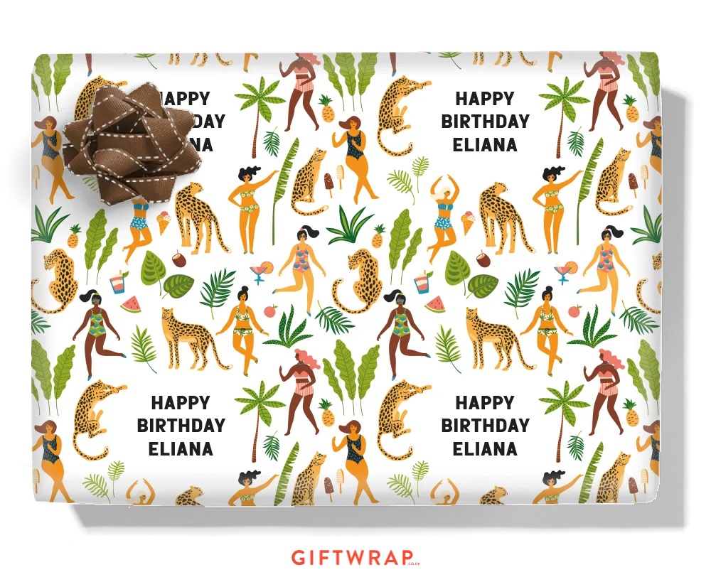 Summer Party Personalised Wrapping Paper