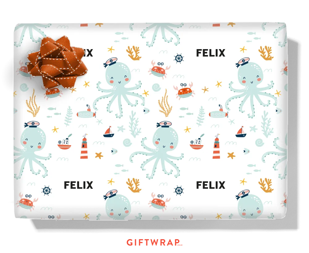 Happy Hands Personalised Wrapping Paper