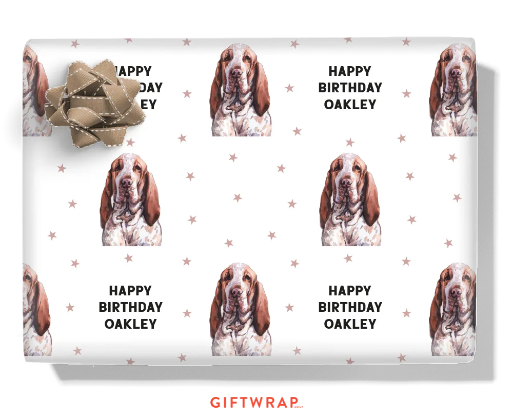 Bracco Italiano Personalised Wrapping Paper