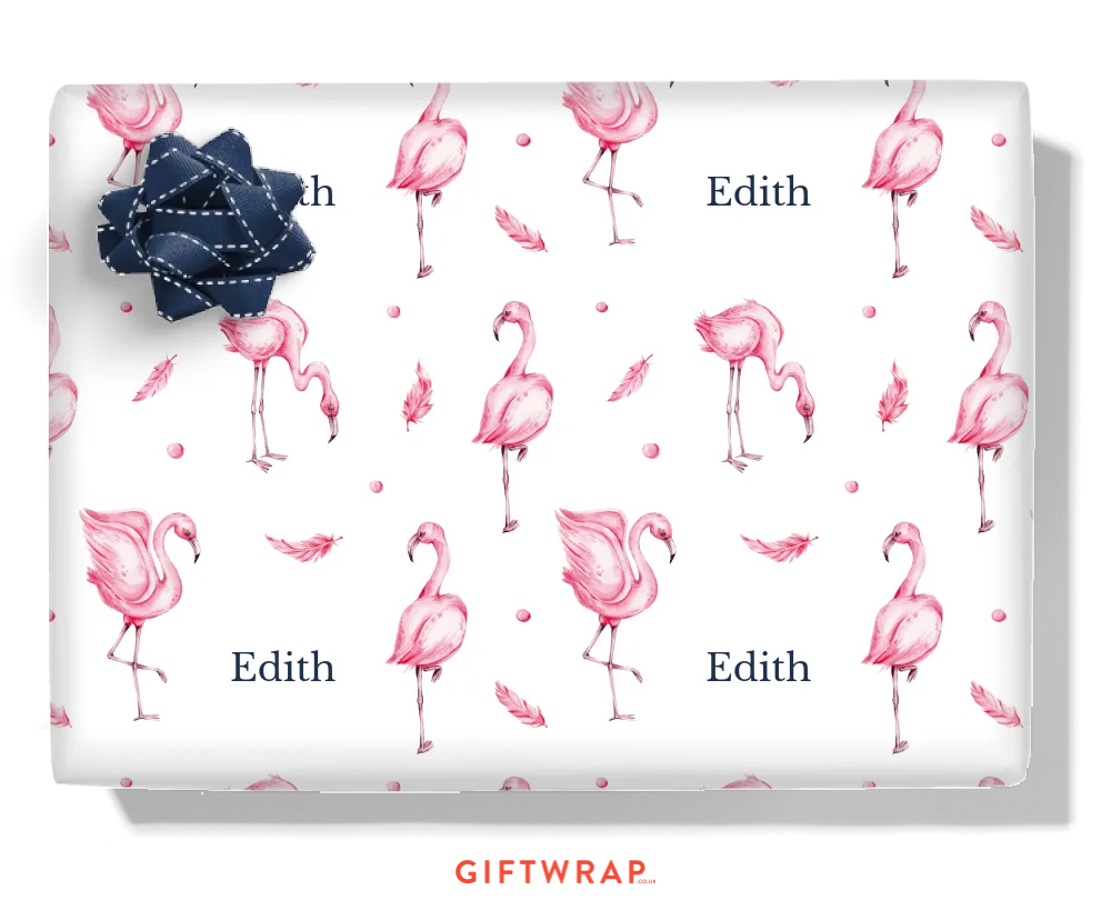 Flamingos Personalised Wrapping Paper