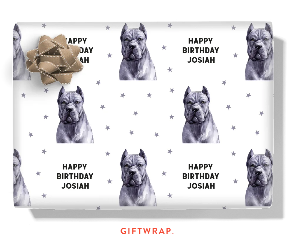 Cane Corso Personalised Wrapping Paper