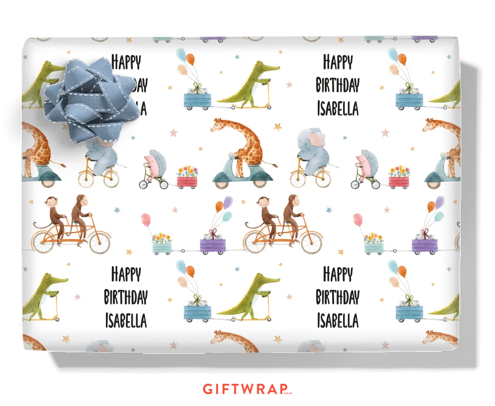 Going To The Party Personalised Wrapping Paper