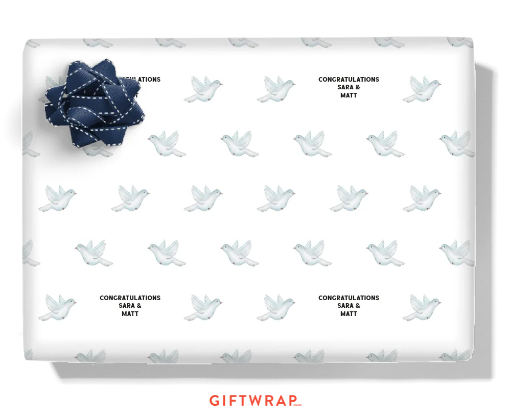Doves Personalised Wrapping Paper