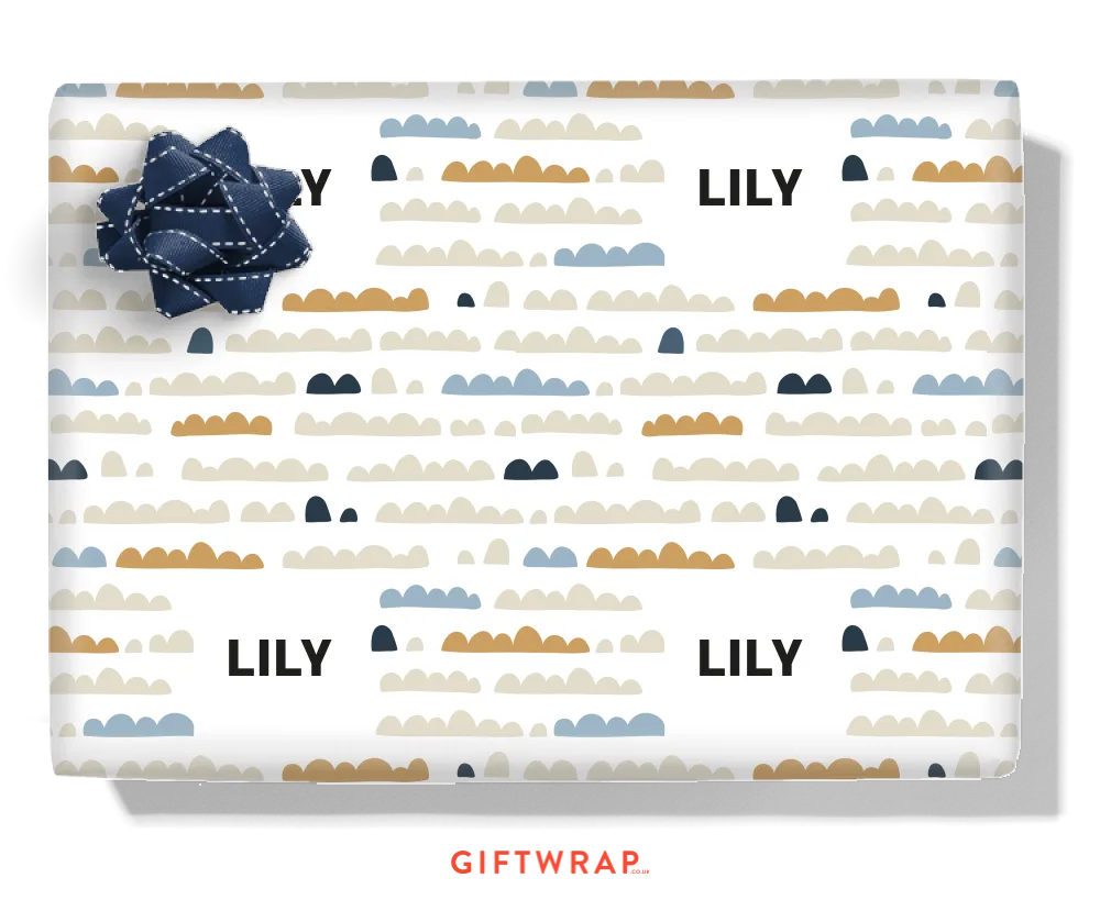 Clouds Personalised Wrapping Paper