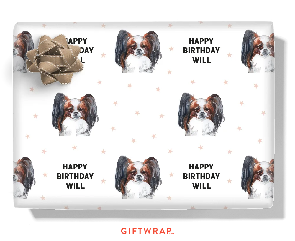 Papillon Personalised Wrapping Paper