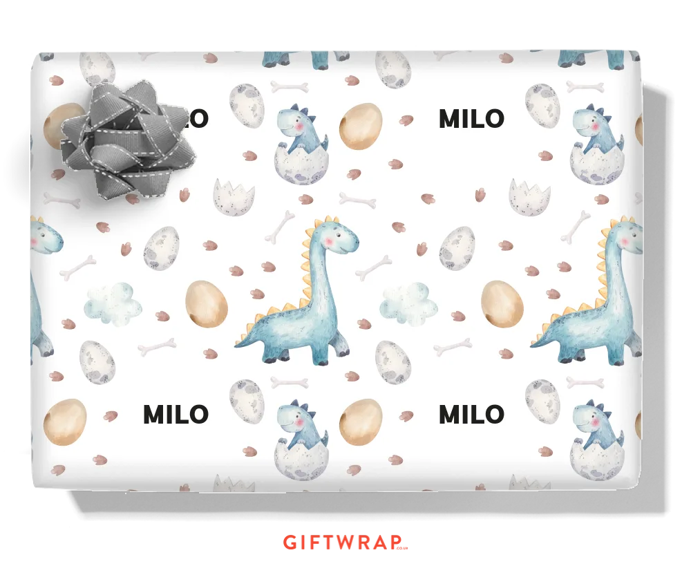Dinosaur Personalised Wrapping Paper