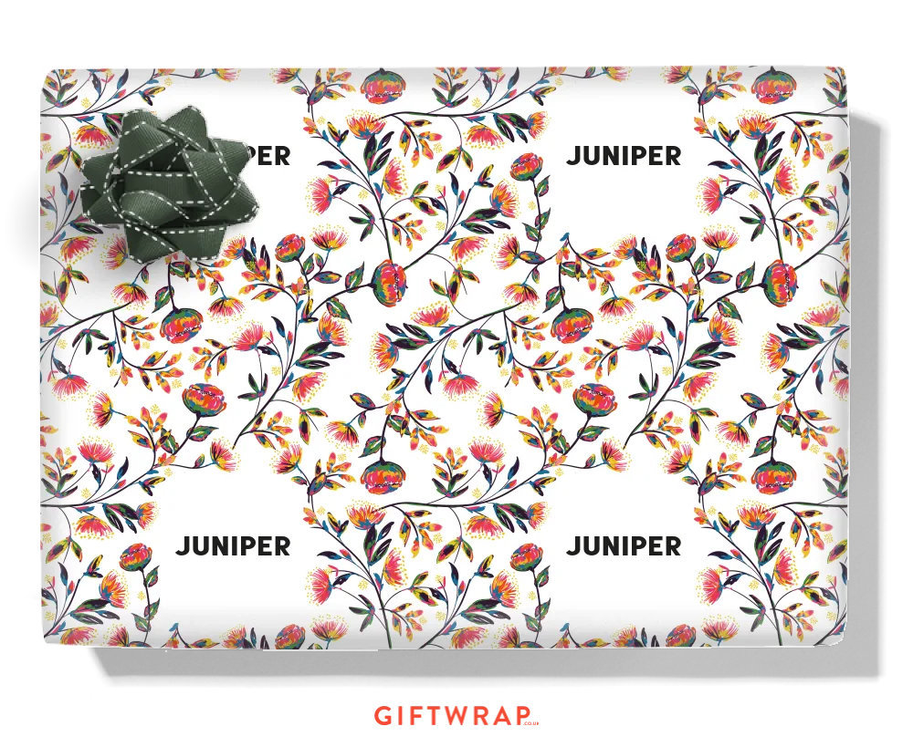 Floral Meadow Personalised Wrapping Paper