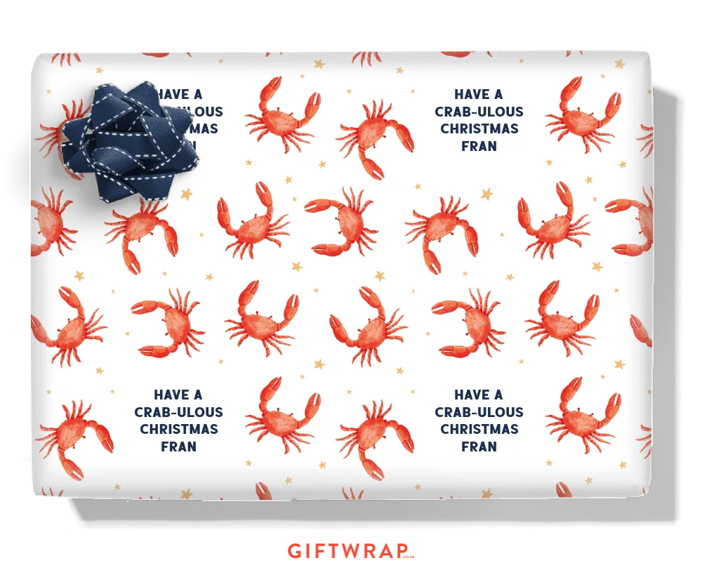 Crabs Personalised Wrapping Paper
