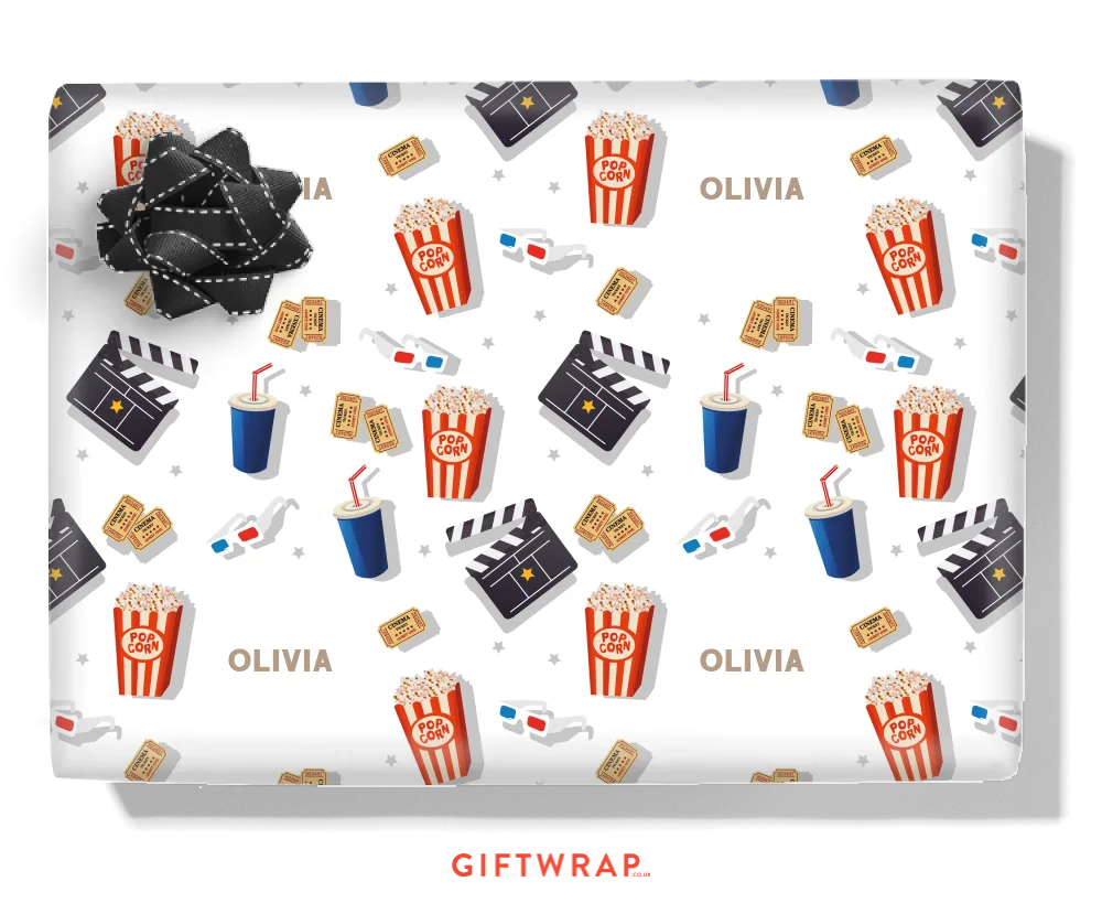 Cinema Personalised Wrapping Paper