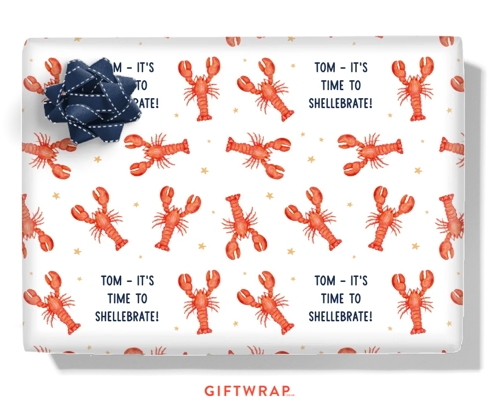 Lobster Personalised Wrapping Paper