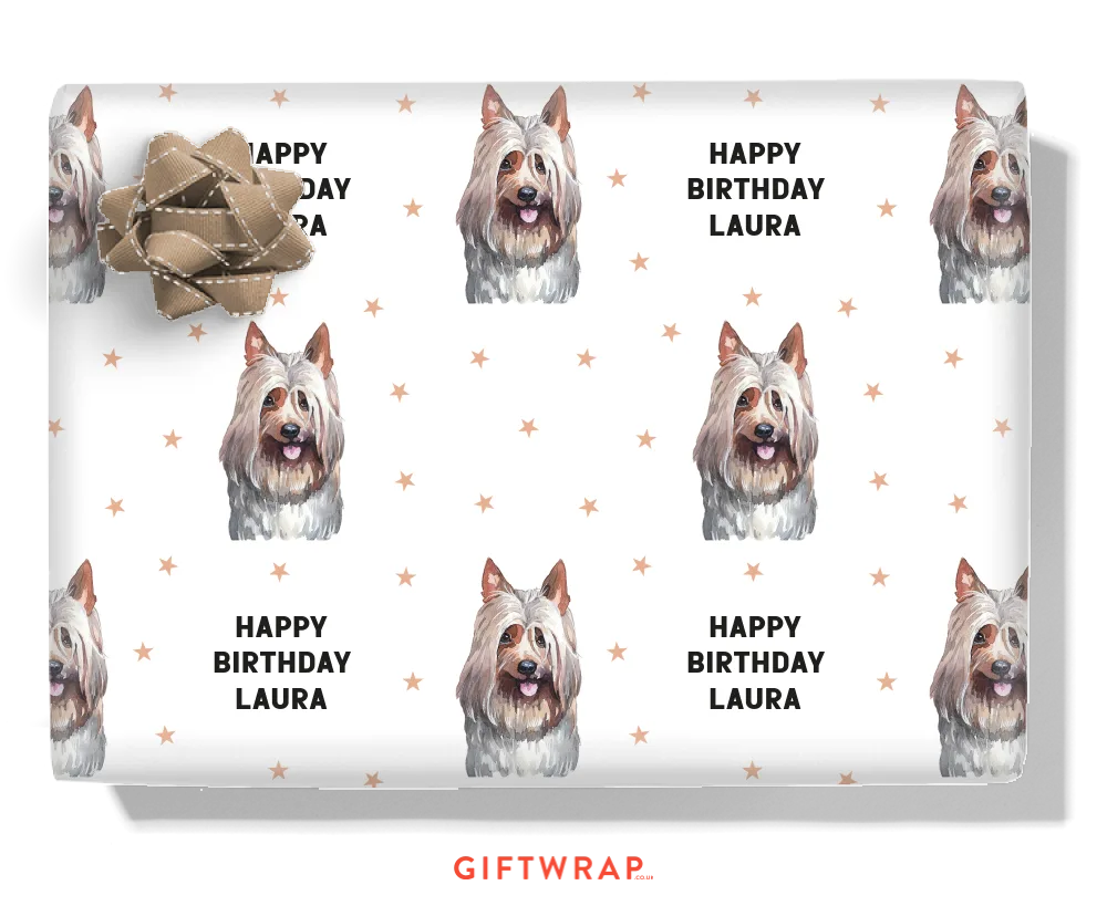 Australian Silky Terrier Personalised Wrapping Paper