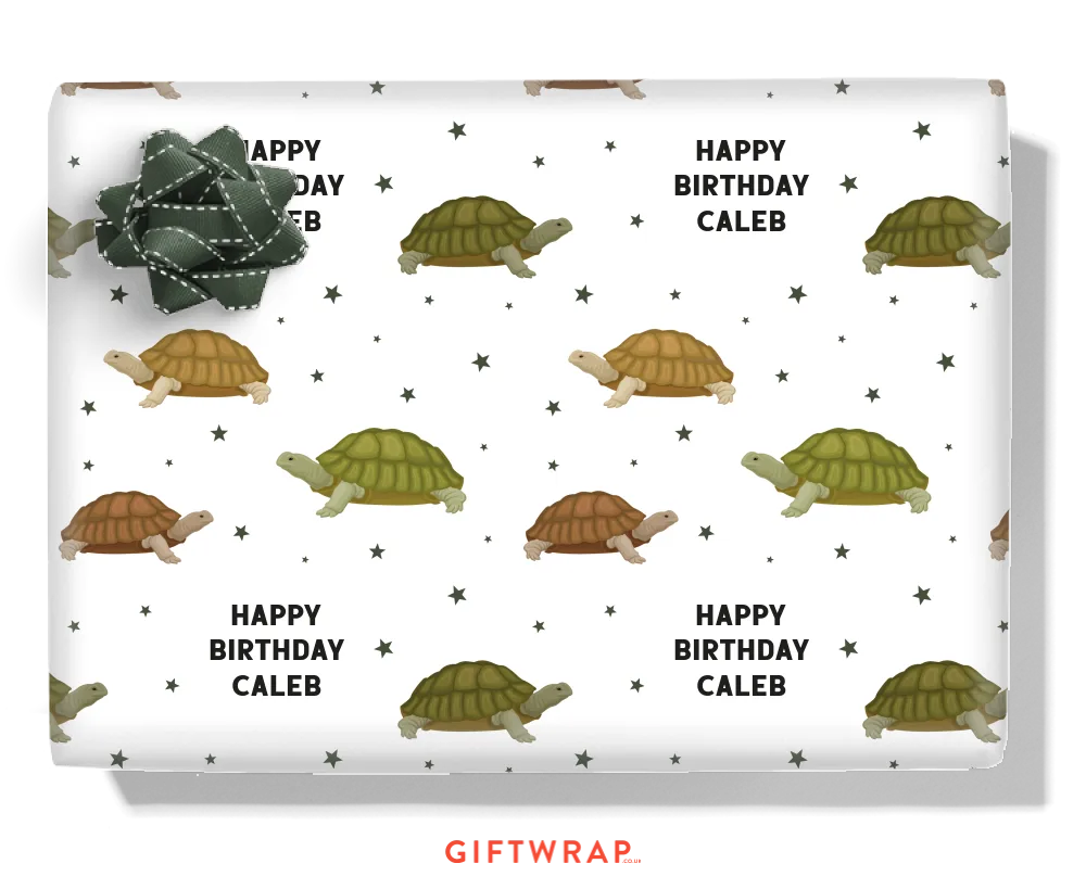 Tortoises Personalised Wrapping Paper