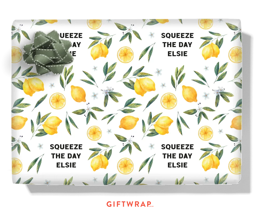 Lemons Personalised Wrapping Paper