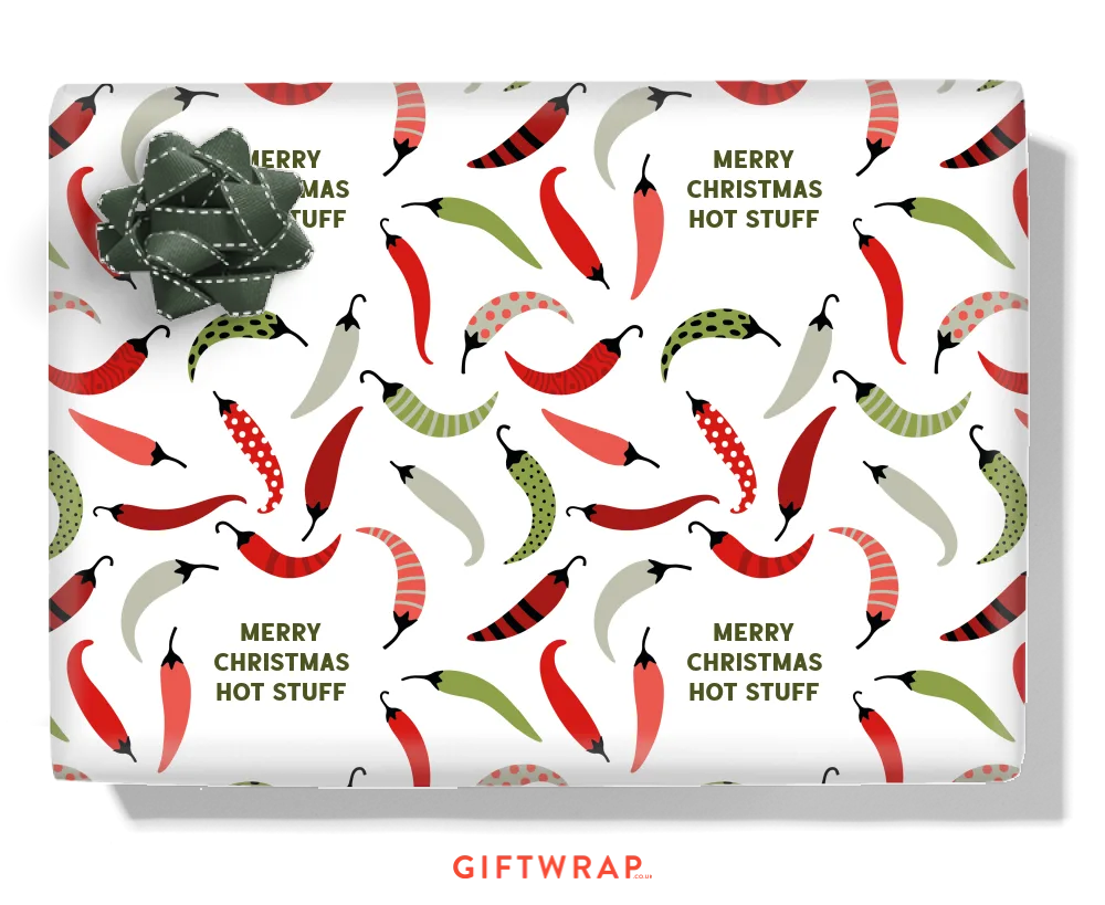 Chilli Peppers Personalised Wrapping Paper