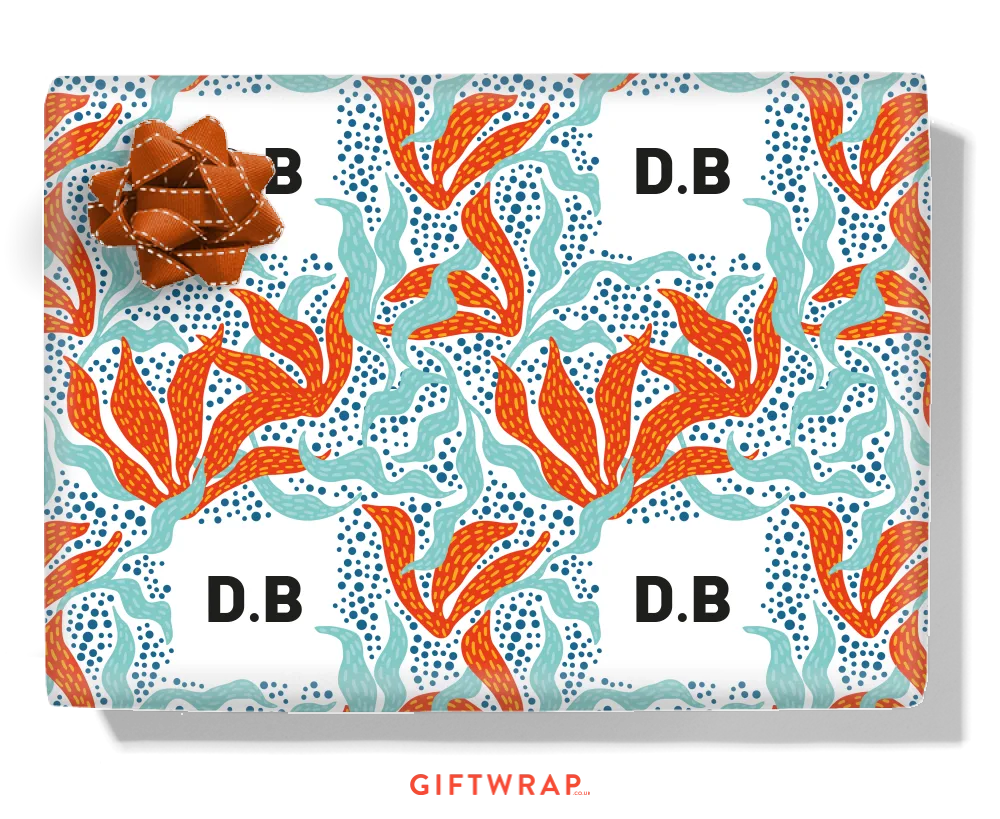 Leaves & Spots Personalised Wrapping Paper