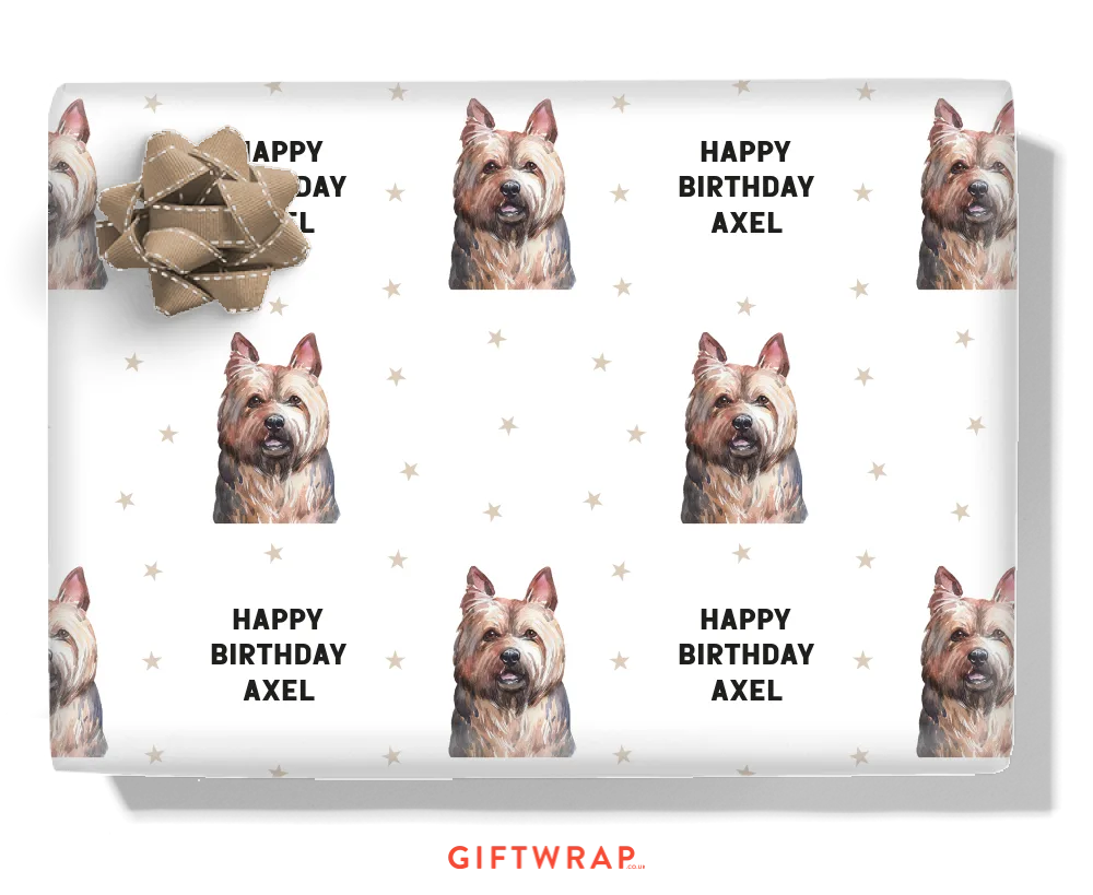 Australian Terrier Personalised Wrapping Paper