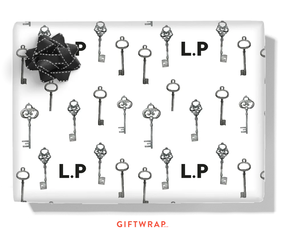 Old Keys Personalised Wrapping Paper