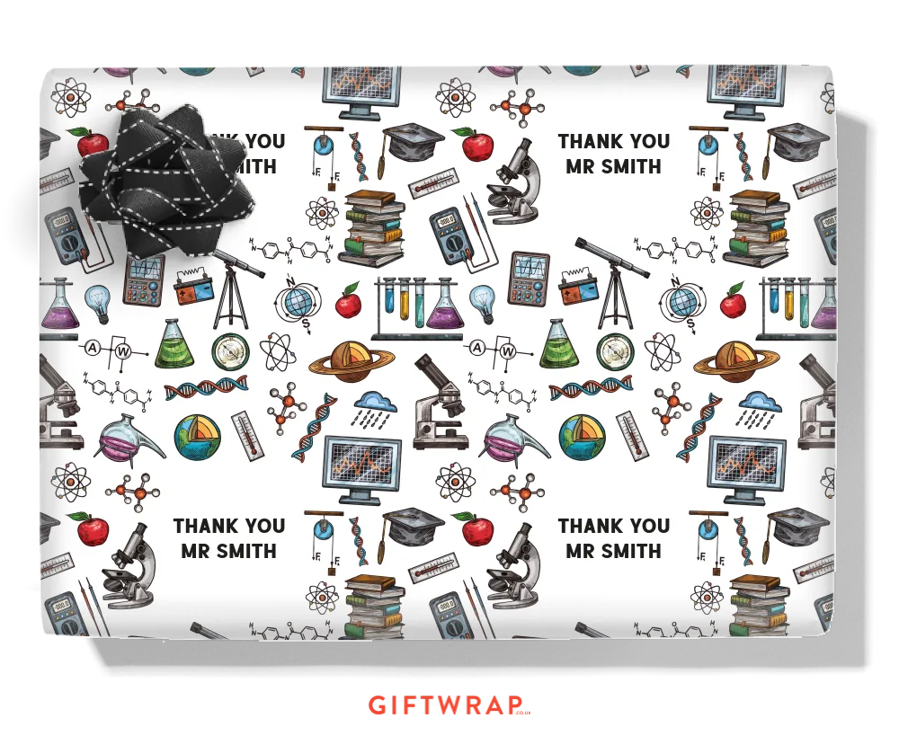 Science Laboratory Personalised Wrapping Paper