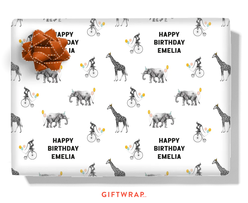 Safari Party Personalised Wrapping Paper