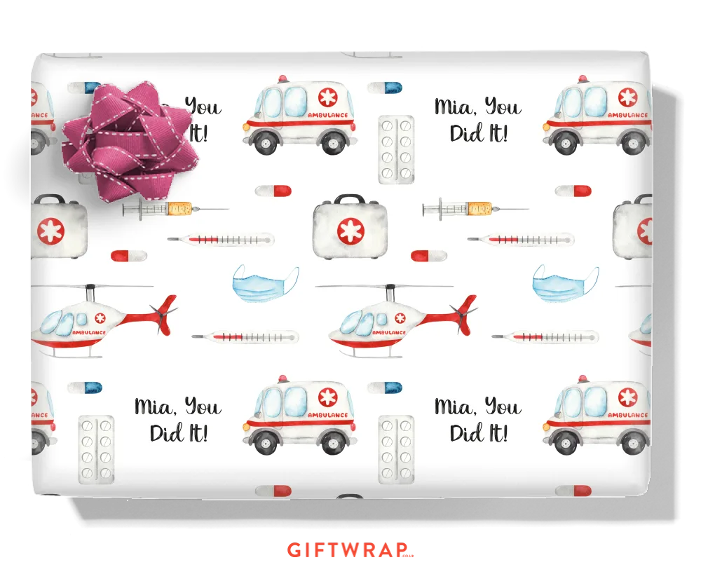 Ambulance Personalised Wrapping Paper