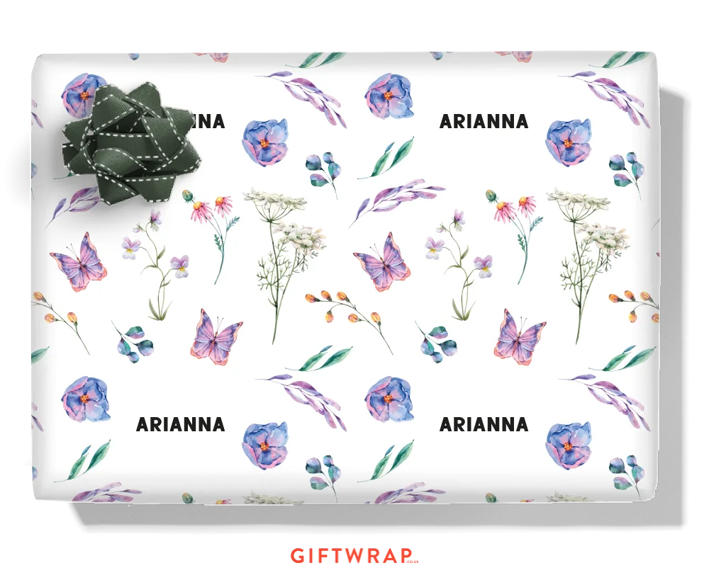 Fairytale Garden Personalised Wrapping Paper