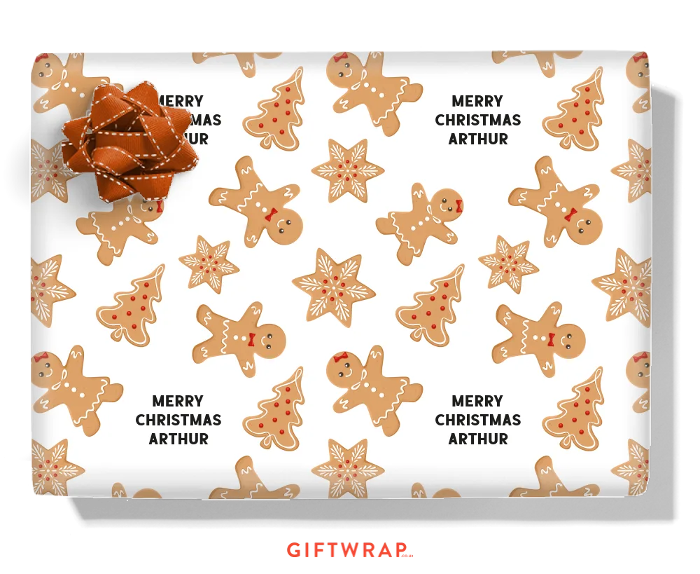 Gingerbread Personalised Wrapping Paper