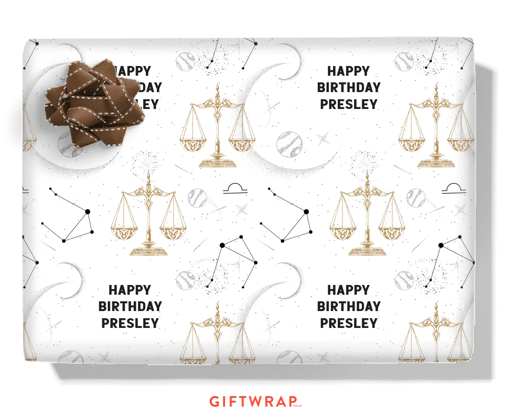 Libra Personalised Wrapping Paper