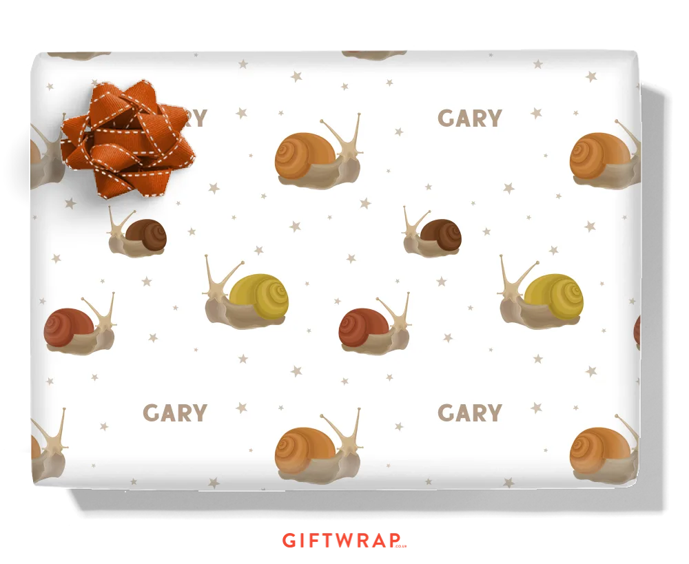 Snails Personalised Wrapping Paper