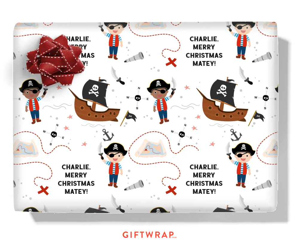 Pirates Personalised Wrapping Paper