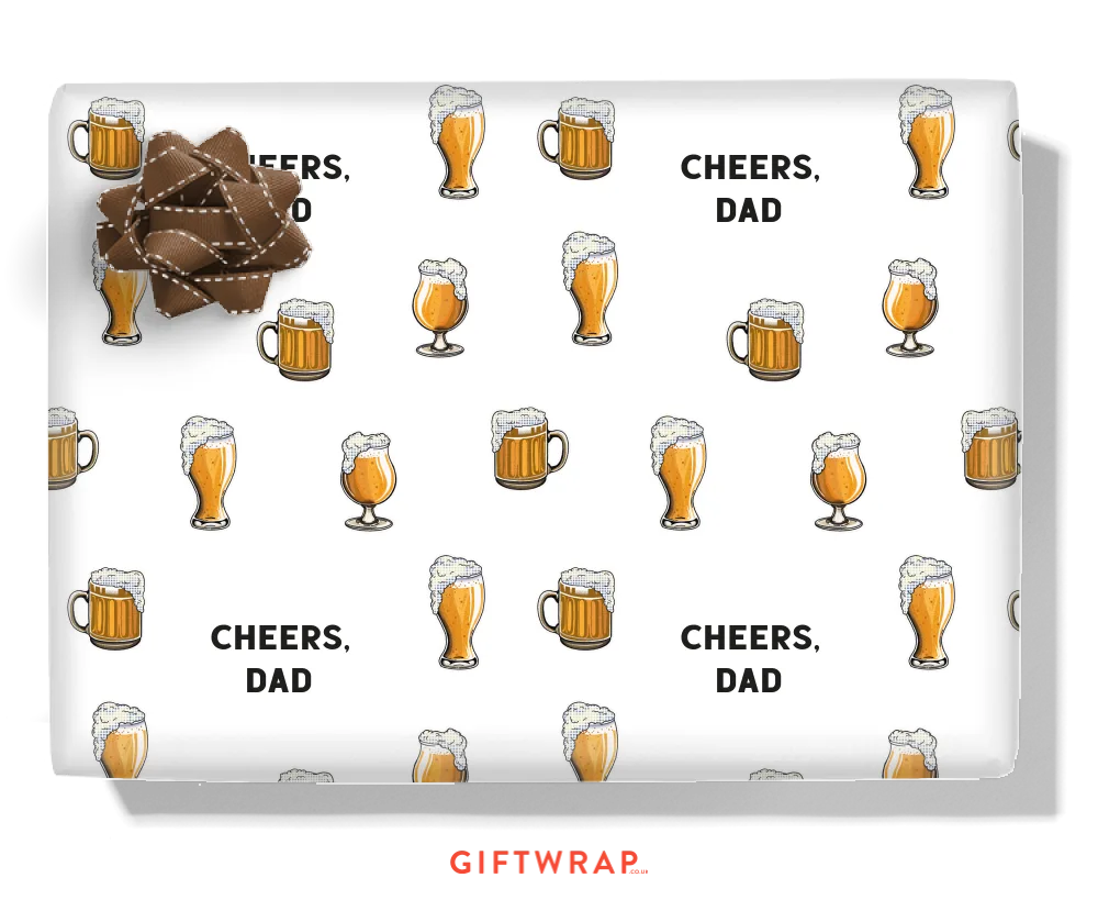 Pop Art Beer Personalised Wrapping Paper