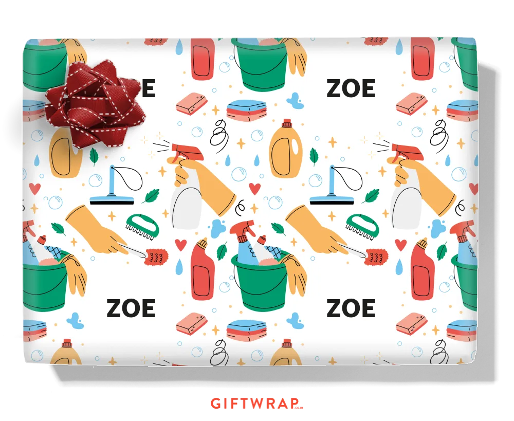 Cleaning Personalised Wrapping Paper