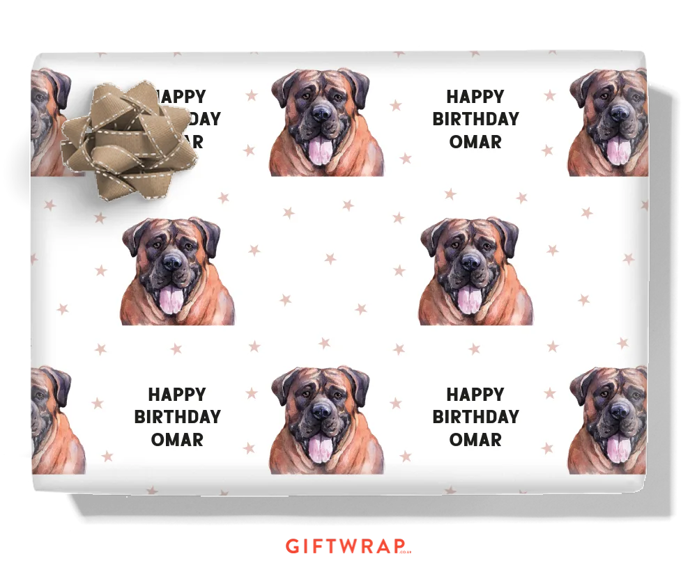 Boerboel Personalised Wrapping Paper