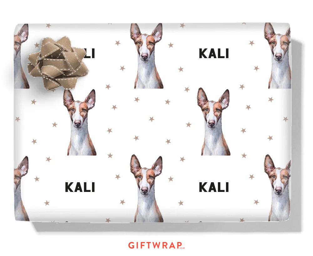 Ibizan Hound Personalised Wrapping Paper