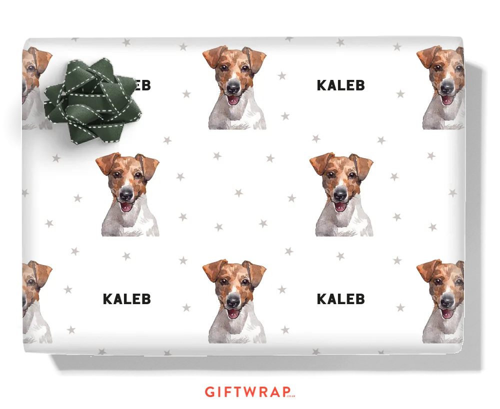 Jack Russell Terrier Personalised Wrapping Paper
