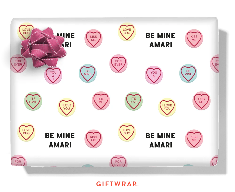 Love Sweets Personalised Wrapping Paper